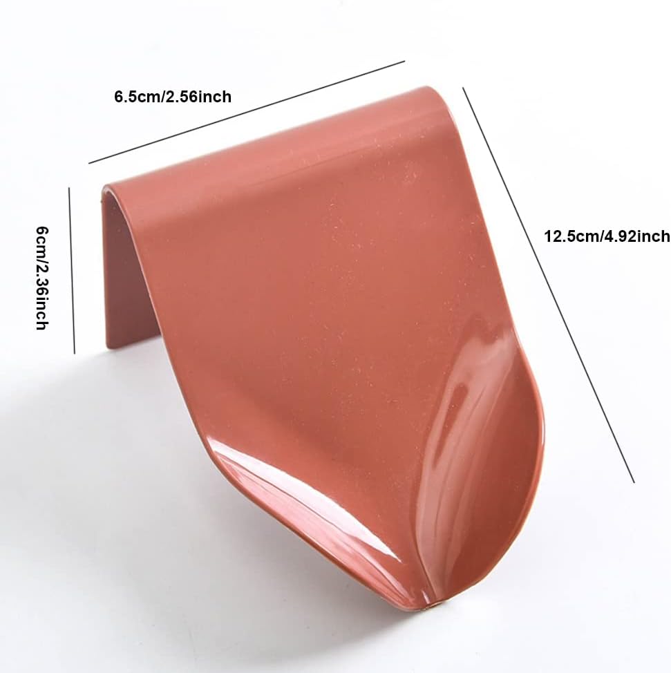 SagaSave Self Draining Soap Dish with Adhesive Red