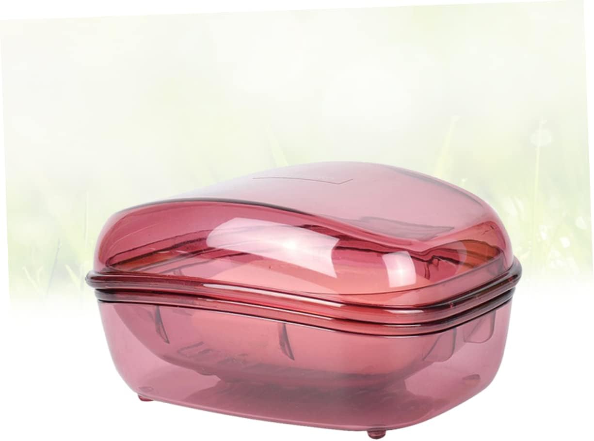 HOOTNEE Bathroom Soap Dish with Leakproof Lid and Anti-Slip Base