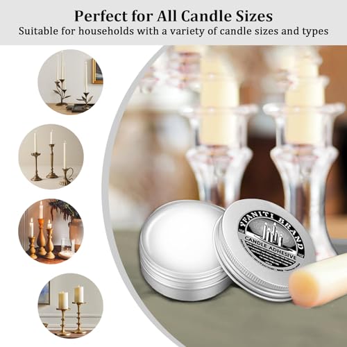 YFANITI Taper Candle Adhesive 1oz for Secure Hold