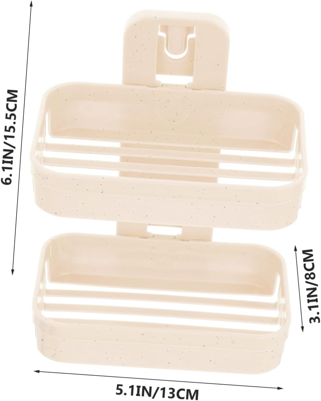 Double Layer Wall Mounted Soap Dish 2-Tier Suction Cup Holder