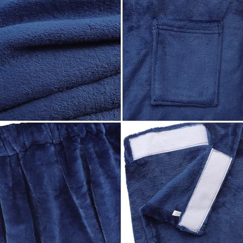 Men Boys Bath Towel with Pocket - Adjustable Elastic Band