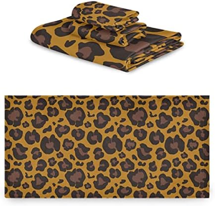 Susiyo 3-Piece Towel Set Leopard Skin Pattern
