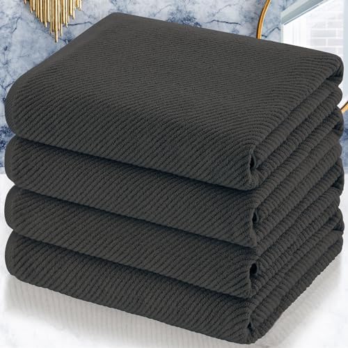 VOOVA MOVAS Dark Gray Bath Towel Set 4PC