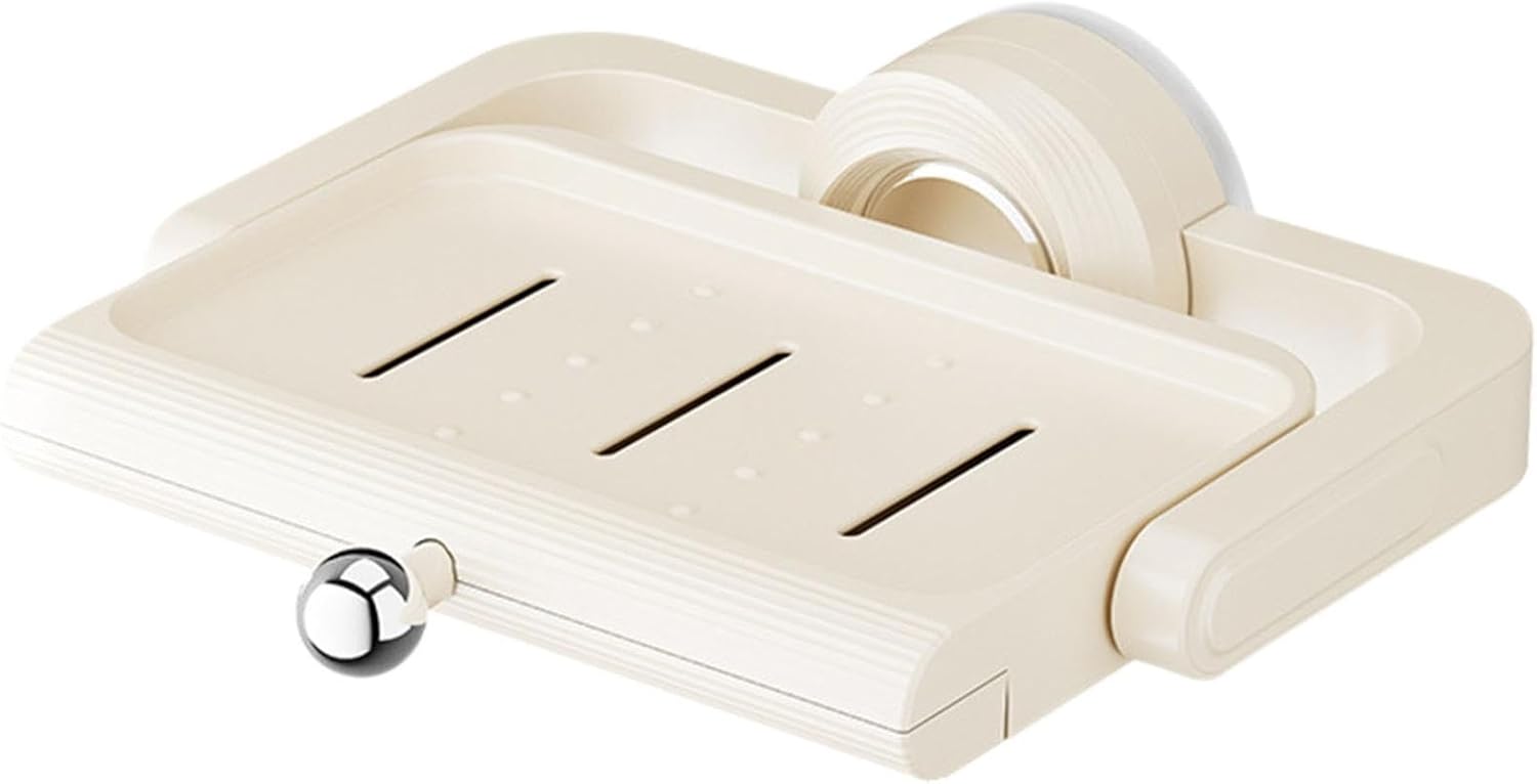 360 Rotatable Suction Cup Soap Holder - Beige