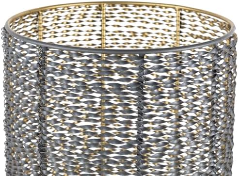 Northlight Twisted Iron Candle Holder Set - Gray Gold