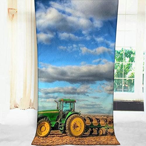 Moslion Fantasy Farm Tractor Bath Towel - 64x32 Inches