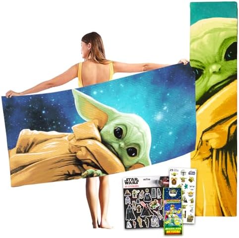 Star Wars Baby Yoda Beach Towel Set with Phone Wallet 1