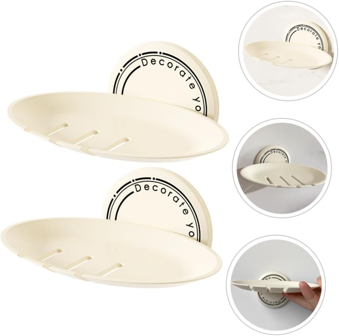 2pcs Wall Mounted Self Adhesive Soap Holder for Bathrooms