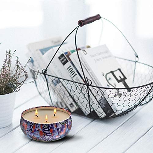 HITHYS Citronella Candles 45 Hour Soy Wax Travel Tin Pack of 3