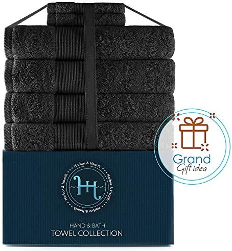 Hearth Harbor Bath Towel Set of 6 - Ultra Soft 700 GSM Cotton