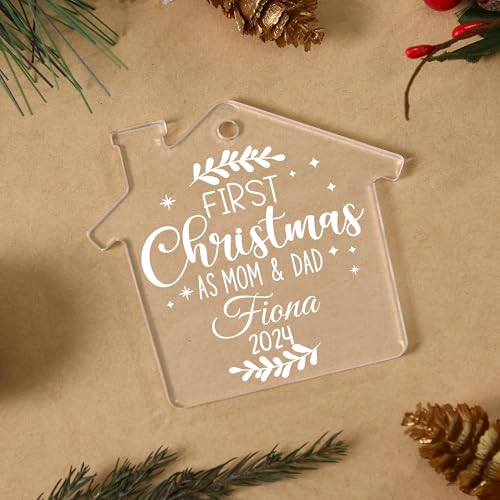 Personalized Babys First Christmas Acrylic Ornament 1