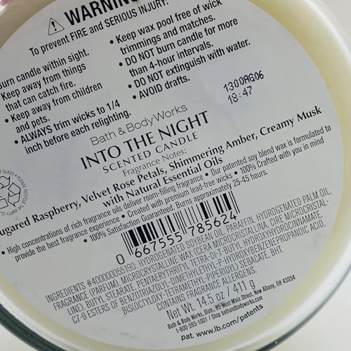 Bath Body Works Into The Night 3 Wick Jar Candle 145oz