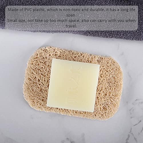 LIFKOME 3pcs Soap Dishes Set Non-Slip PVC Tray