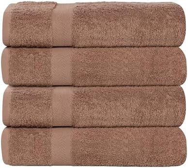Superior 4-Piece Cotton Bath Towel Set - Latte
