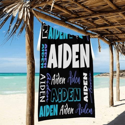 DrTOUGH Personalized Beach Towels with Names for Adults Kids