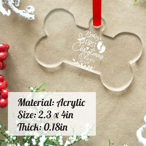 Jasilon Personalized Babys First Christmas Ornament 1