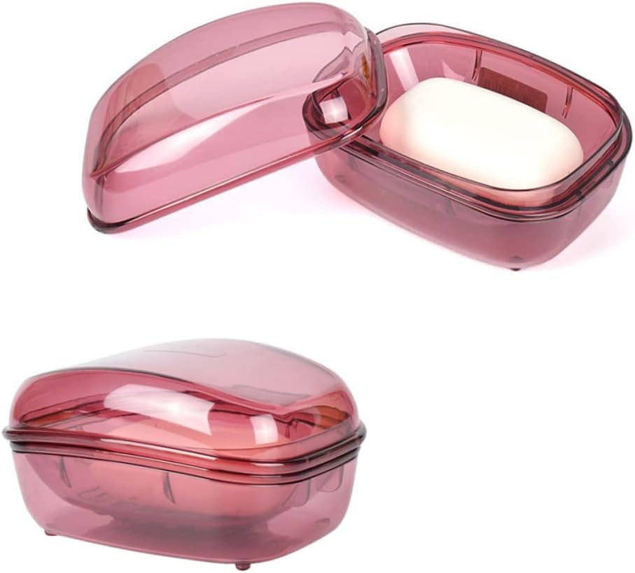 COOLHIYA Waterproof Soap Box with Lid Leakproof Holder for Travel Shower Use