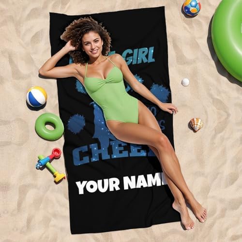 Personalized Beach Towel with Name for Kids and Girls