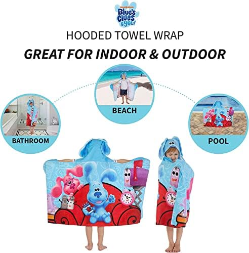 Franco Blues Clues Hooded Towel Wrap 24x50