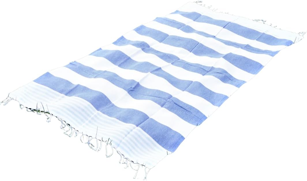Personalized Blue Beach Towel with Monogram