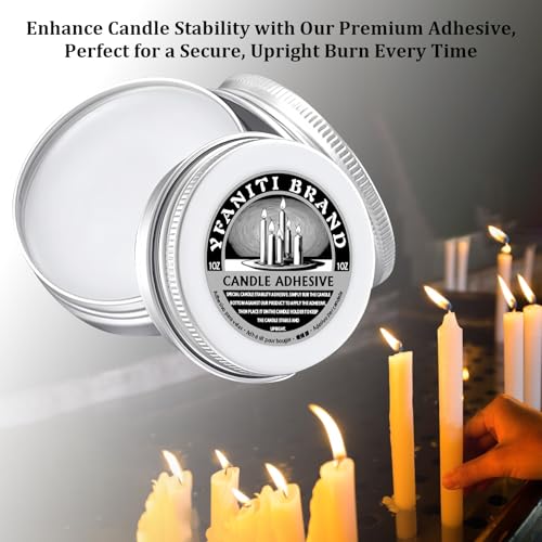 YFANITI Taper Candle Adhesive 1oz for Secure Hold