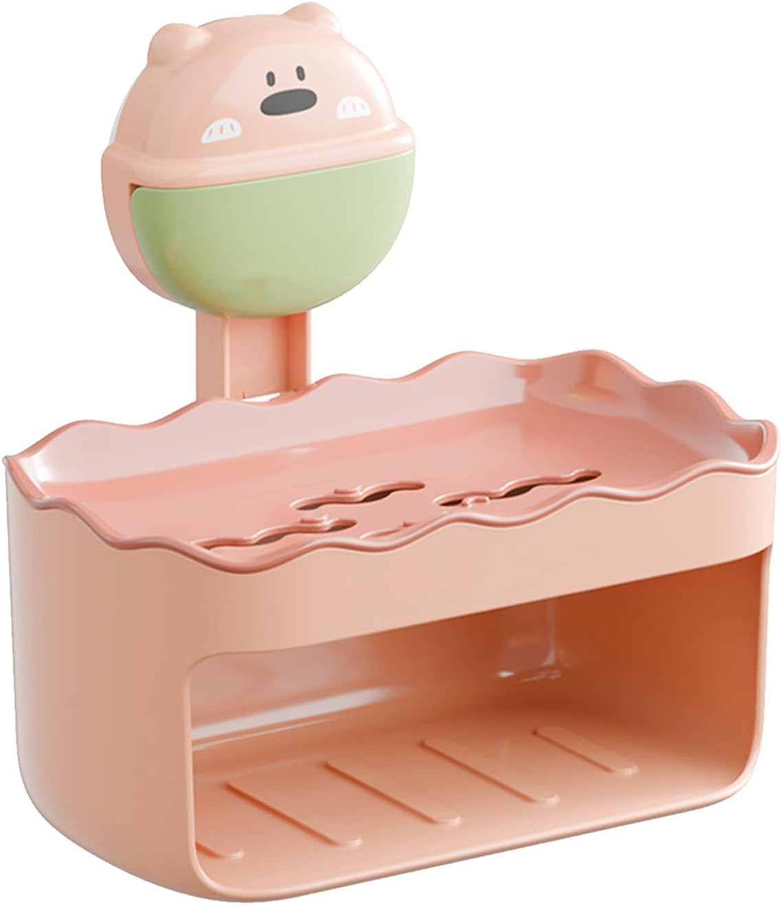 Double Layer Suction Cup Soap Dish - Light Red