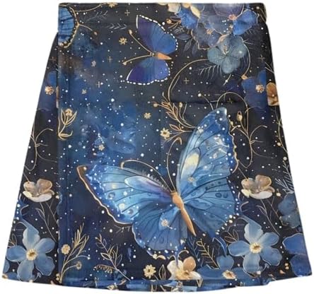 Blue Butterfly Bath Wrap with Front Pocket