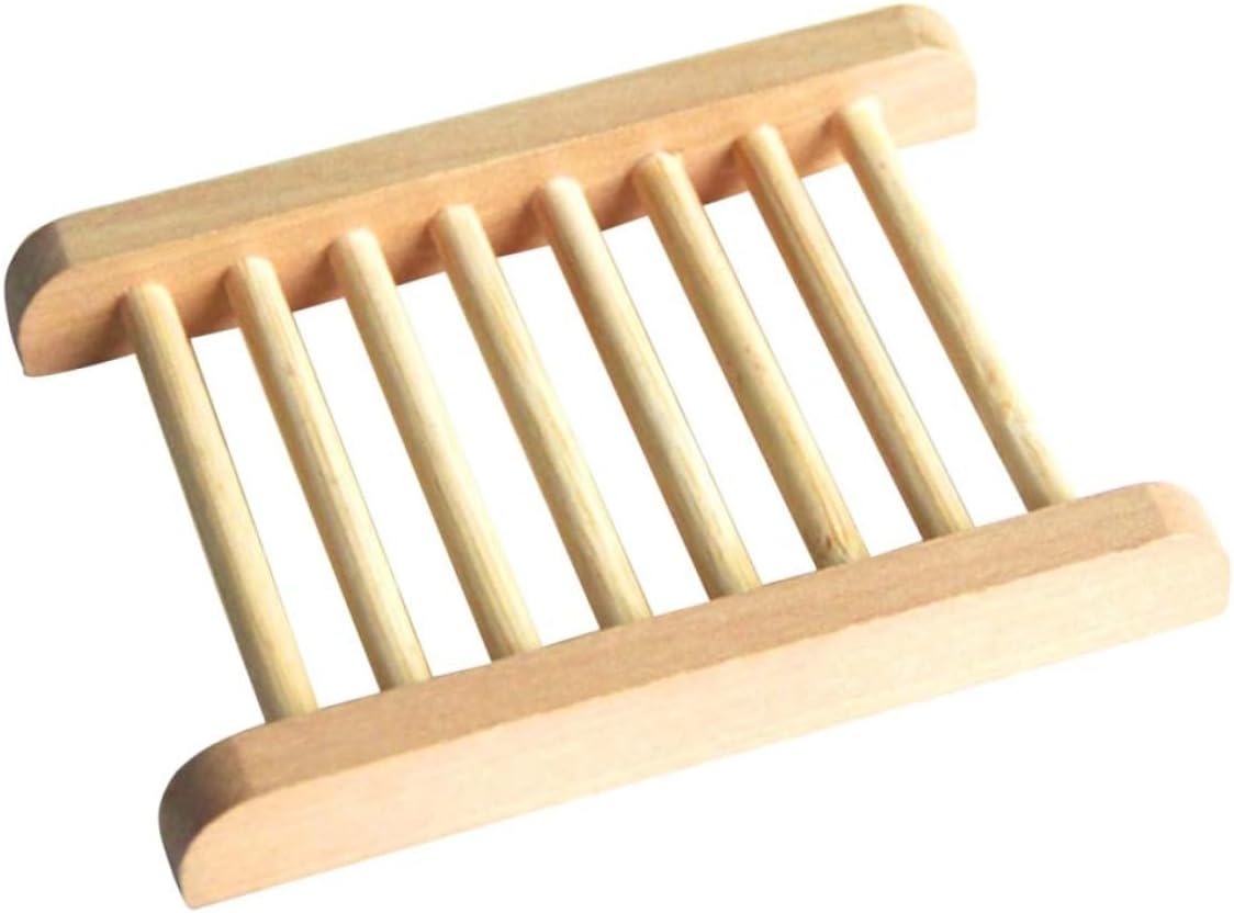 Cabilock Wooden Soap Basket Holder Tray Storage Drain Dish Container