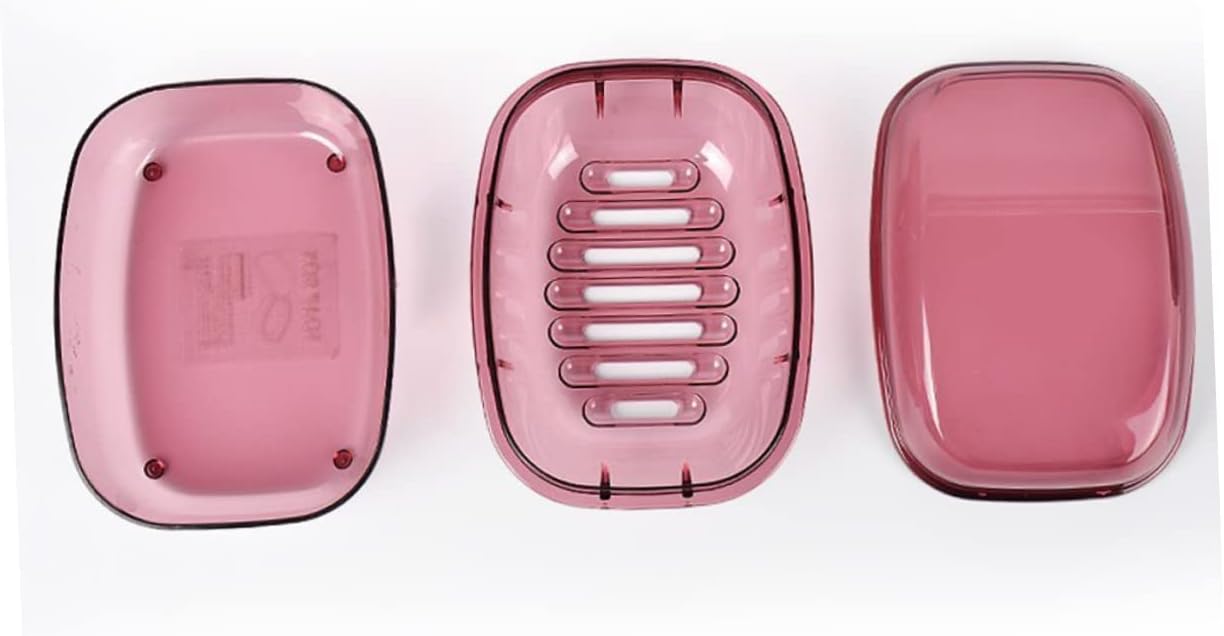 BRIGHTFUFU Plastic Soap Box with Lid Leakproof Holder