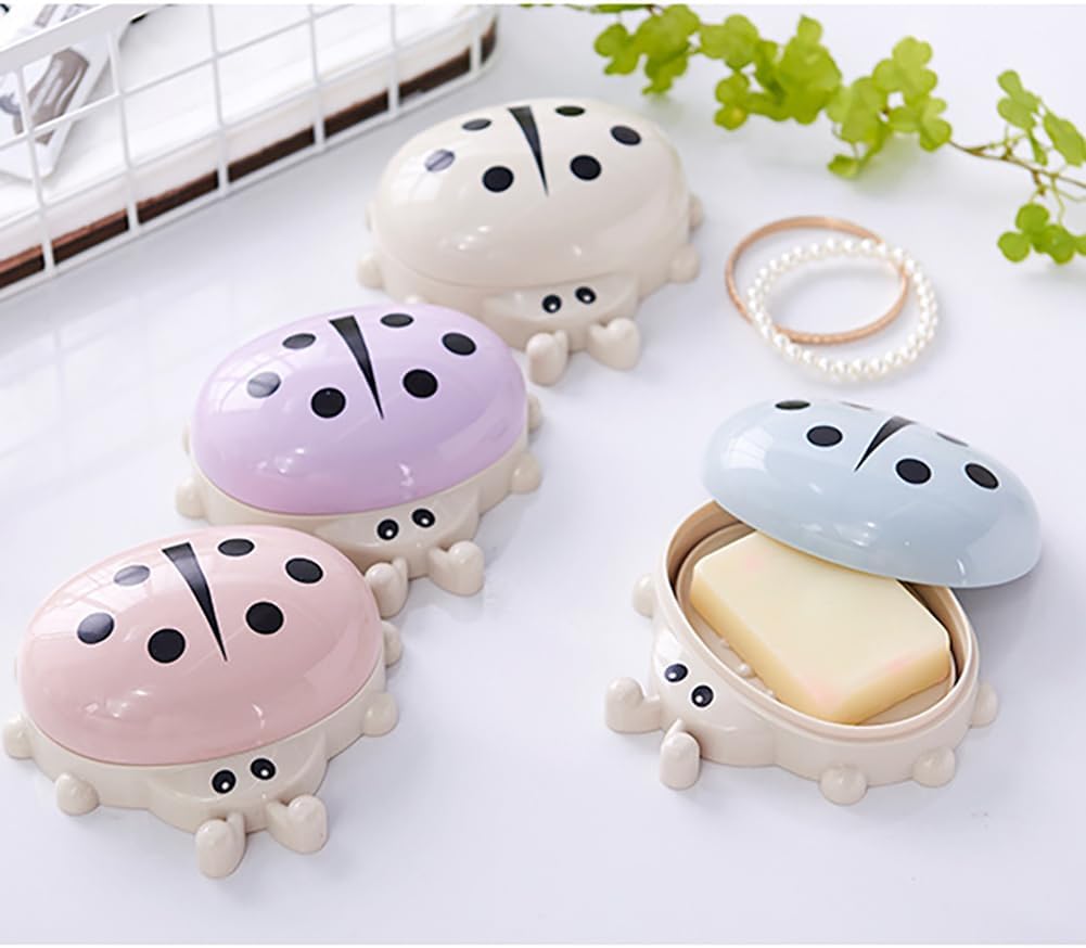 Self Draining Soap Holder with Ladybug Design
