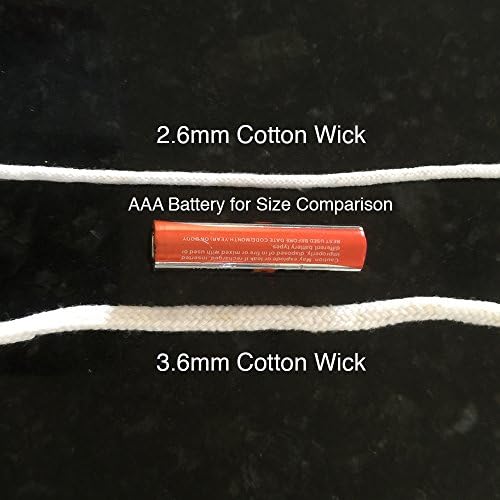 Firefly 5 Ft 26mm Braided Eco Cotton Wick for Oil Lamps