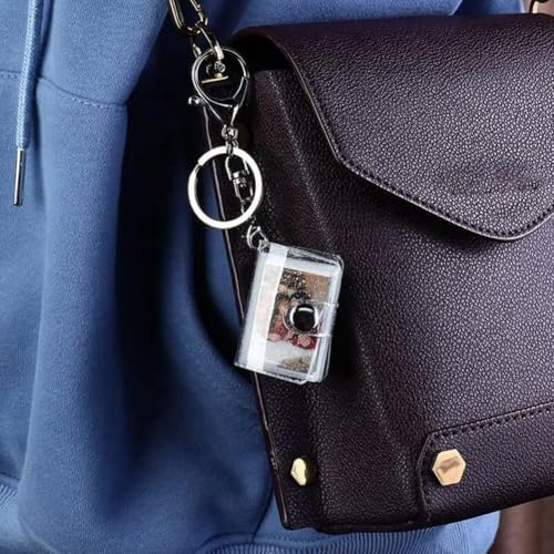 1 Piece Clear Mini Photo Album Keychain
