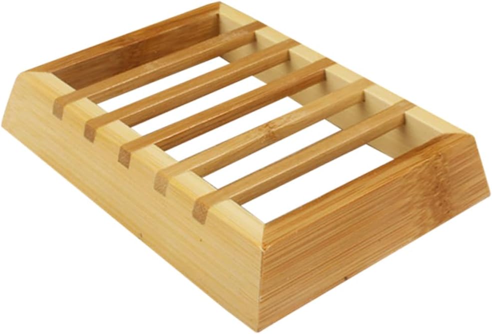 RORPOIR Bamboo Soap Holder Wooden Sink Organizer with Drainage