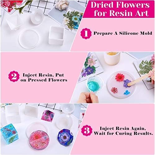 Thrilez 100Pcs Dried Flowers for Resin Crafts and DIY