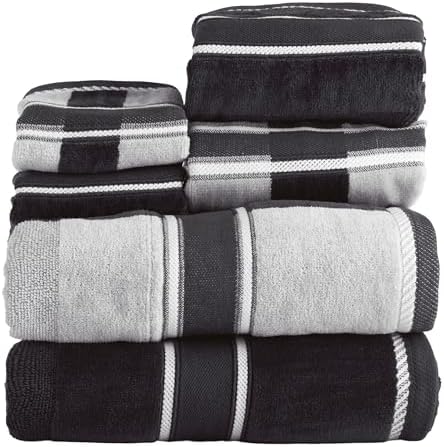 Lavish Home 6 Piece Towel Set - Charcoal 1