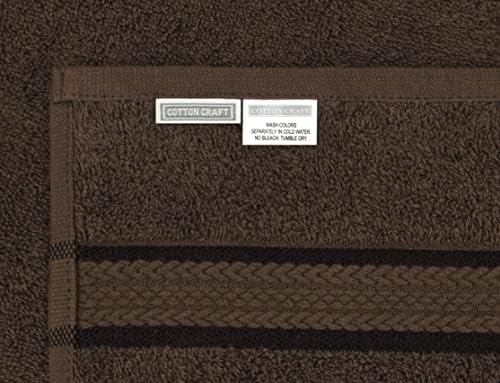 COTTON CRAFT Ultra Soft 6 Piece Towel Set Chocolate