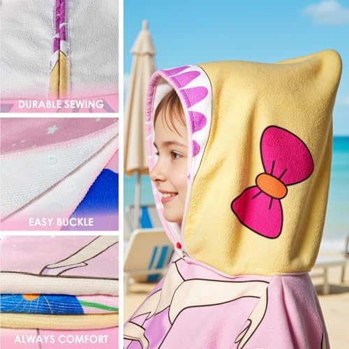 Ythuil Kids Hooded Beach Towel with Backpack
