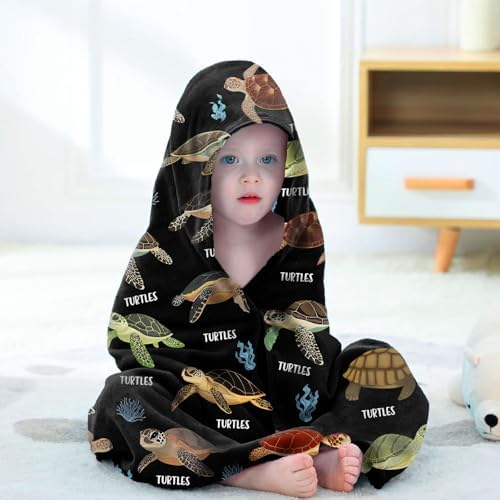 Turtle Hooded Towel - 35 x 60 Soft Cotton Beach Towel