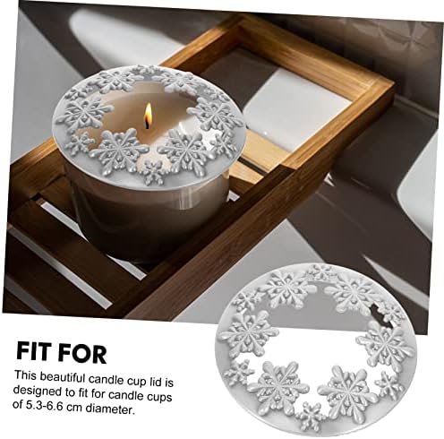 SEWACC Snowflake Candle Lid - Zinc Alloy Christmas Decor