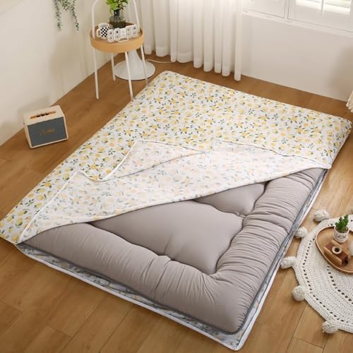 Soft Japanese Futon Mattress Cover with Zipper and Dustproof Lining