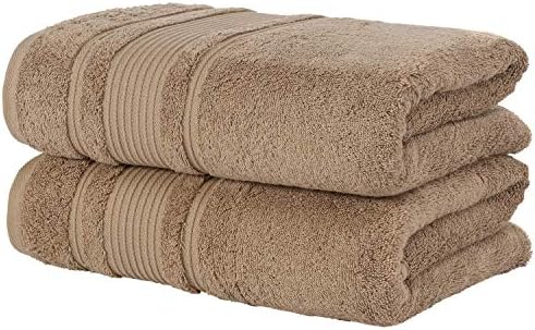 Personalized 2-Piece Brown Towel Set with Name Embroidery