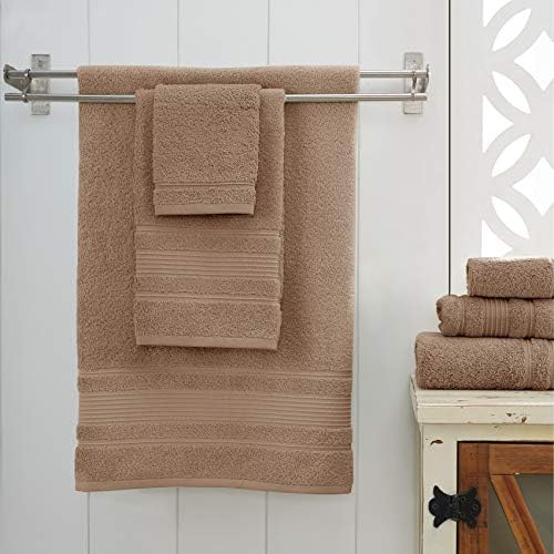 Personalized 2-Piece Brown Towel Set with Name Embroidery