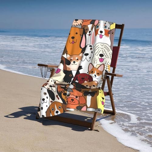 VOOHDDY Microfiber Beach Towel for Dogs and Kids