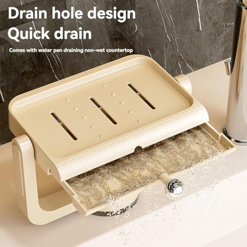 Rotatable Suction Cup Soap Dish Holder Red