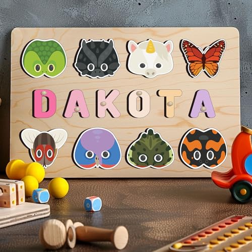 Personalized Wooden Name Puzzle for Toddlers 1-3