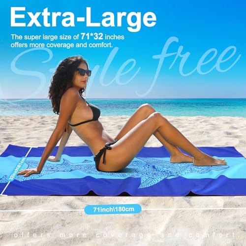 Genovega Microfiber Beach Towel - Extra Large Quick Dry Lightweight