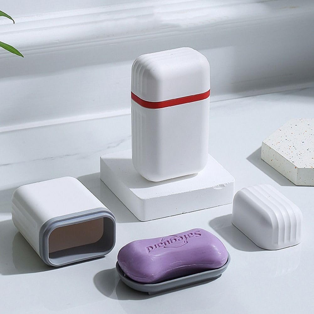 Cute Travel Soap Dish with Drain Tray