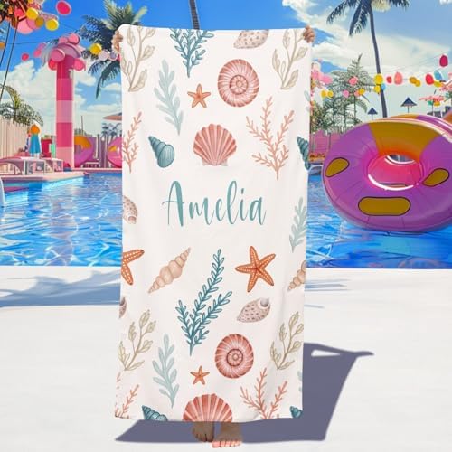 Personalized Beach Towels for Kids with Name and Monogram