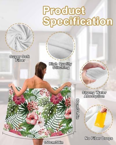 Huotupsine Tropical Bath Wrap Towel for Women