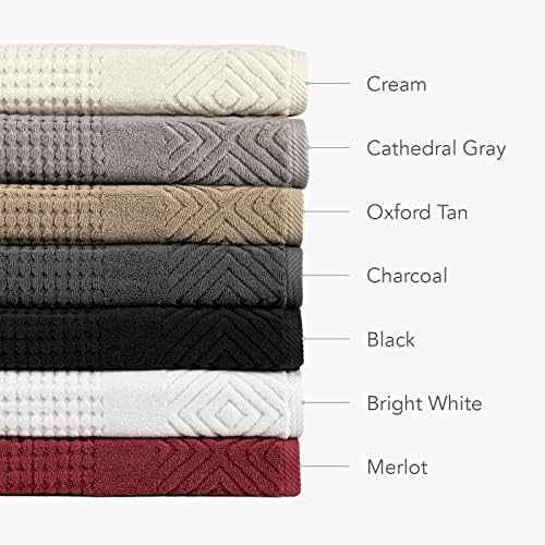 TexereSilk 100 Organic Cotton Luxury Towel Set - 700 GSM Diamond Jacquard